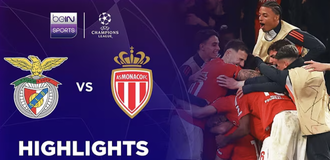 Benfica 3-3 Monaco | Champions League 24/25 Match Highlights